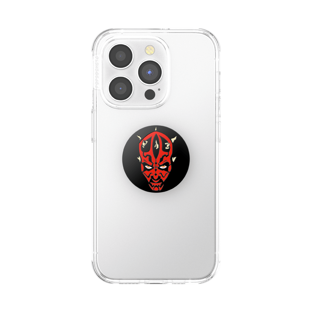 Phone case with a Darth Maul mask design on a white background