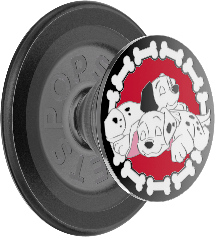 PopSockets phone grip with cartoon dog design on a white background