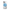 A clear phone case on a silver smartphone, featuring a circular blue pop socket with a cartoon blue cat riding a broomstick under a starry night sky.