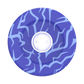 A circular blue and light blue patterned product, likely a coaster or decorative tile, shown from a top-down view on a white background.