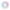 A clear circular disc with a white center and thin wavy multicolor lines in blue, purple, pink, and green, shown on a plain white background.