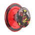 A translucent red PopSocket-style phone grip with a clear top cap featuring a Deadpool and Wolverine comic illustration, shown on a plain white background.