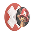 A red and white PopSockets grip stand featuring a cartoon character wearing a red hat with a white cross, shown on a plain white background.