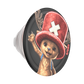 A circular PopSocket phone grip featuring a cartoon chipmunk wearing a red hat with a white cross and antlers, shown on a plain white background.