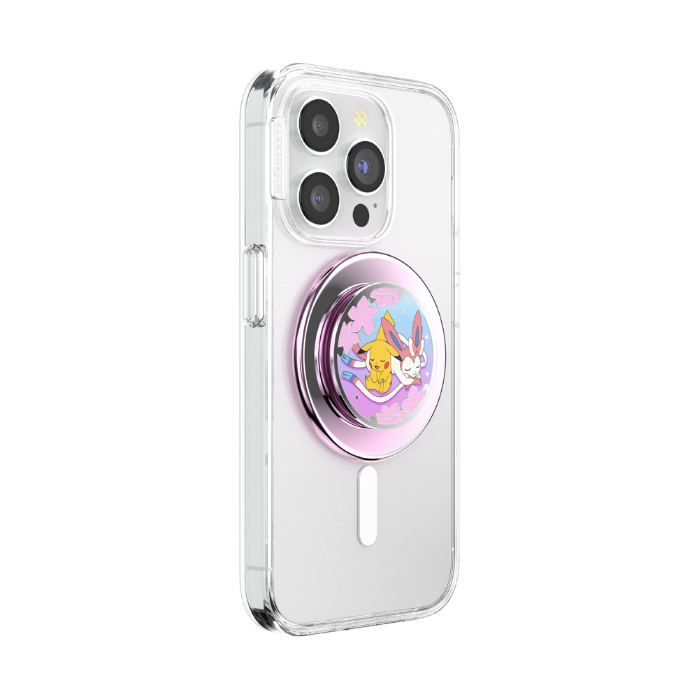 Phone case with a character design on a white background