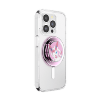 Phone case with a pink ring holder on a white background