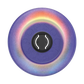 A circular purple Pop Socket with an iridescent rainbow gradient ring and a black central connector, shown on a plain white background.
