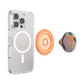 Phone case with two PopSockets on a white background