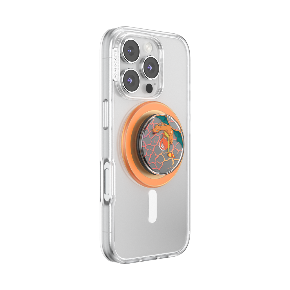 Phone case with a ring holder on a white background