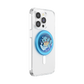 Clear phone case with a blue Pop-Sock style circular accessory featuring a Squirtle character design, shown on a white background.