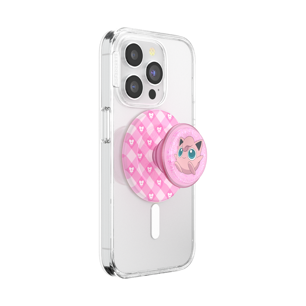 Pink smartphone with camera module on a white background