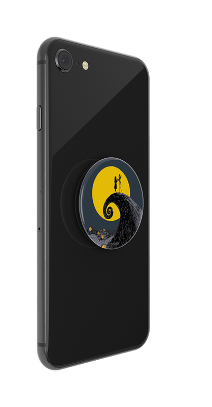 Phone case with 'The Nightmare Before Christmas' design on a clear background