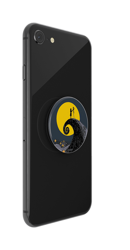 Phone case with 'The Nightmare Before Christmas' design on a clear background