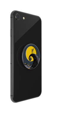 Phone case with 'The Nightmare Before Christmas' design on a clear background