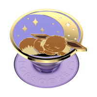 PopSocket with gold angel design on a purple background