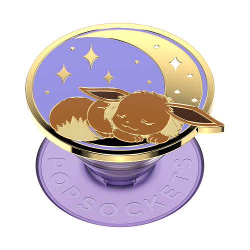 PopSocket with gold angel design on a purple background