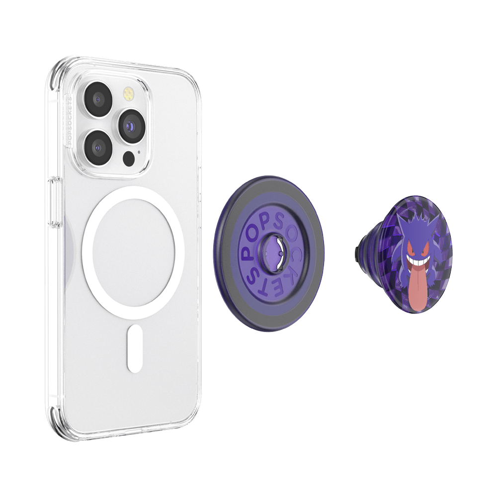 Phone case with PopSockets on a white background