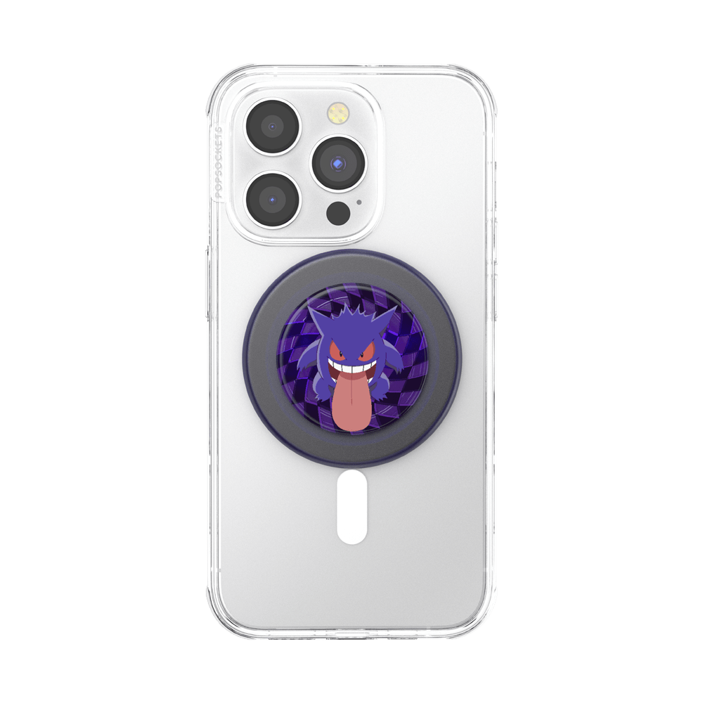 Phone case with a PopSockets grip featuring a cartoon character on a white background