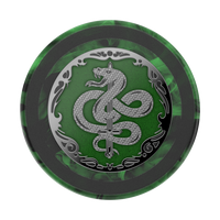Decorativephone grip with snake design on a green and black background