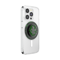 Phone case with a Slytherin emblem on a white background