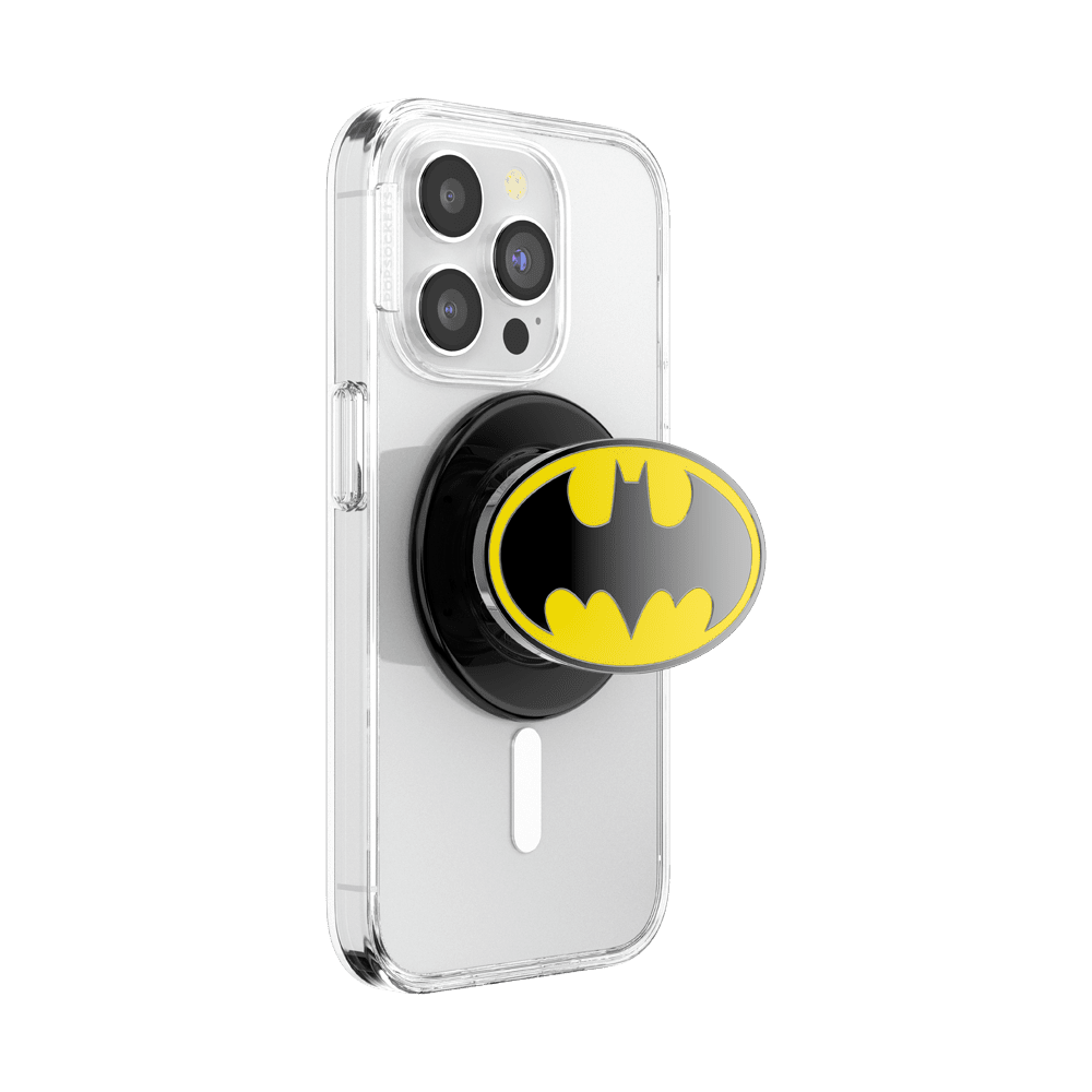 Phone case with Batman logo on a white background