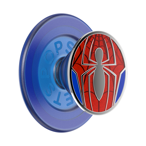 Spider-Man themed pop socket on a white background