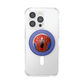 Phone case with Spider-Man logo on a white background