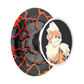 Phone grip with cracked design and character illustration on a white background