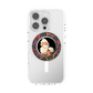 Phone case with a character design on a white background