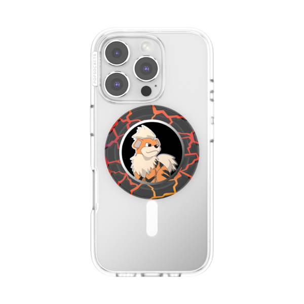Phone case with a character design on a white background