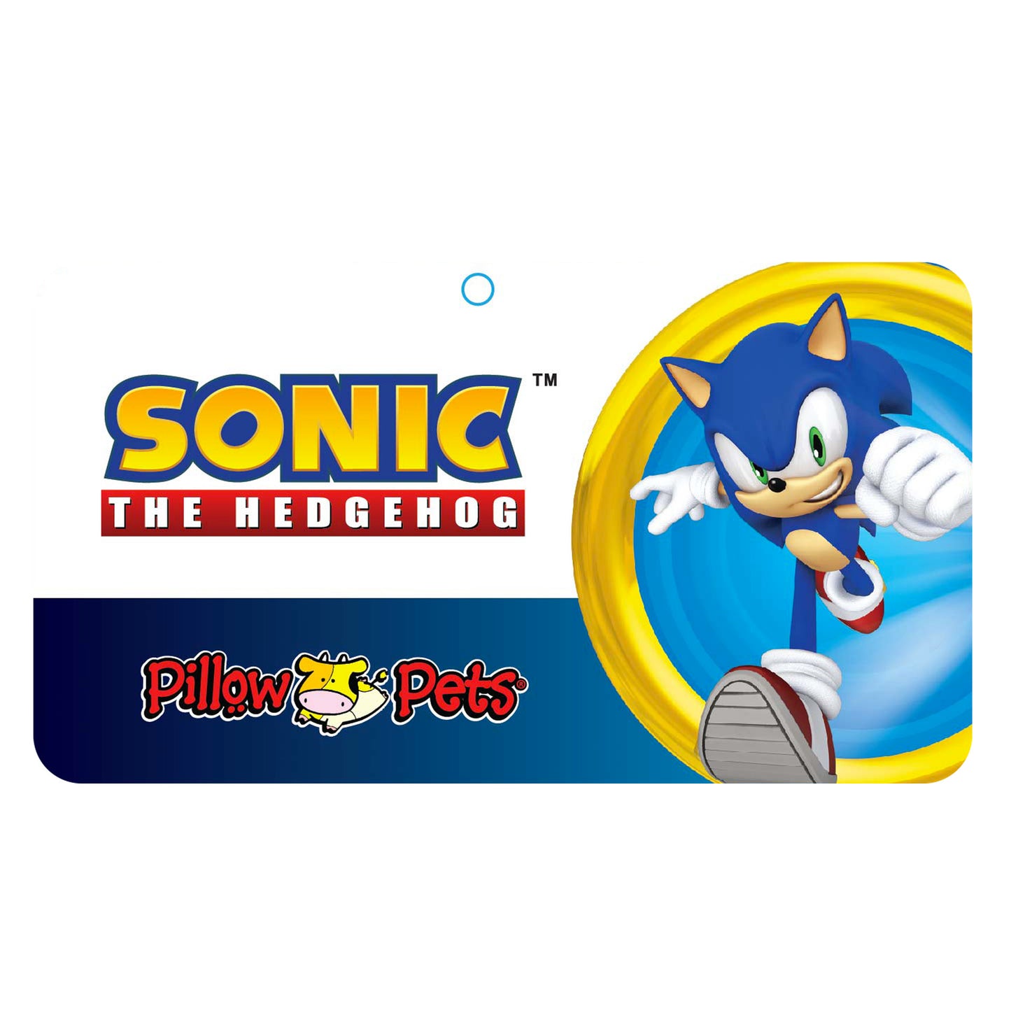 Sonic the Hedgehog logo with Pillow Pets branding on a white background
