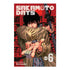 Sakamoto Days Volume 6 manga book cover by Yuto Suzuki, featuring an illustrated character in a brown jacket holding a gun and a die, with a red background and white title text.