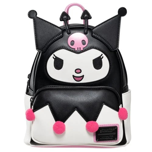 Sanrio Kuromi devilish mini backpack with bat wings and purple accents