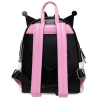 Kuromi devilish style backpack featuring ears, horns, and embroidered details