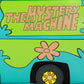 Illustration of 'The Mystery Machine' from Scooby-Doo with a green and blue color scheme.