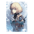 Solo Leveling Volume 5 manga book cover featuring a blonde female character in a dark outfit with a blue feather detail, set against a icy blue background. The title &