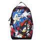 Backpack with Sonic the Hedgehog design on a white background