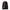 Black backpack with colorful geometric pattern on a white background