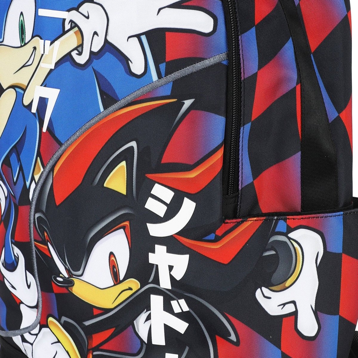 Backpack with colorful design featuring a character, likely from a popular animated series.