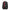 Black backpack with red accents and white designs on a white background