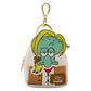 Cartoon character keychain with a backpack on a white background