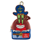 Pirate-themed keychain with a cartoon face design on a white background