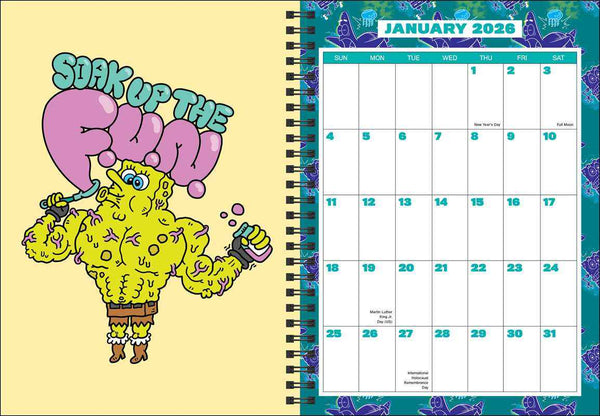 SpongeBob SquarePants 12-Month 2026 Planner Calendar (Includes Stickers) by Viacom International, Inc.