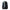 Black backpack with floral design on the shoulder strap against a white background