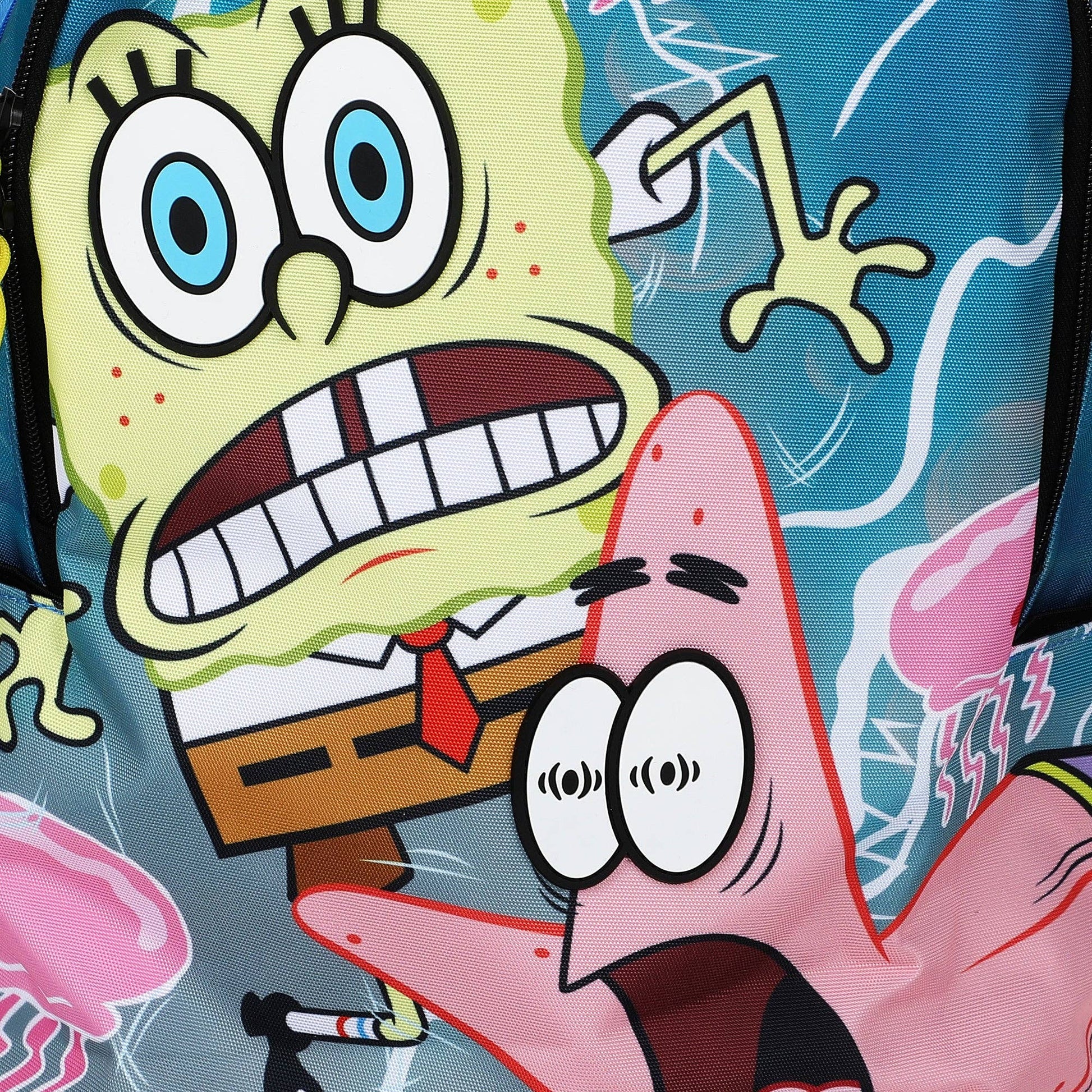 Cartoon characters on a colorful background