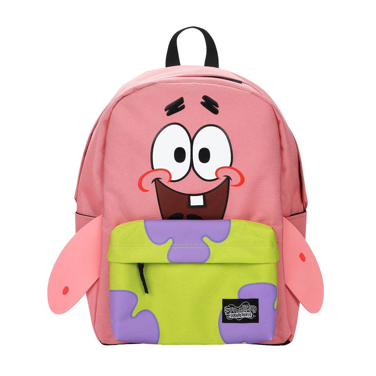 Backpack with cartoon character design on a white background