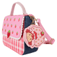 Strawberry Shortcake-themed crossbody bag with gingham accents and coordinating coin purse

