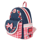 Loungefly mini backpack styled with retro Strawberry Shortcake artwork and gingham trim

