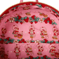 Loungefly denim and gingham backpack featuring classic Strawberry Shortcake character print

