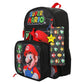 Super Mario-themed backpack and lunch bag set on a white background